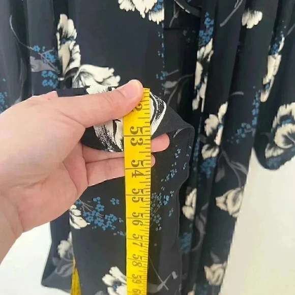 $398 Christy Dawn The Bergen Wrap Maxi Dress Womens Small Blue Floral Flowy - Picture 10 of 12